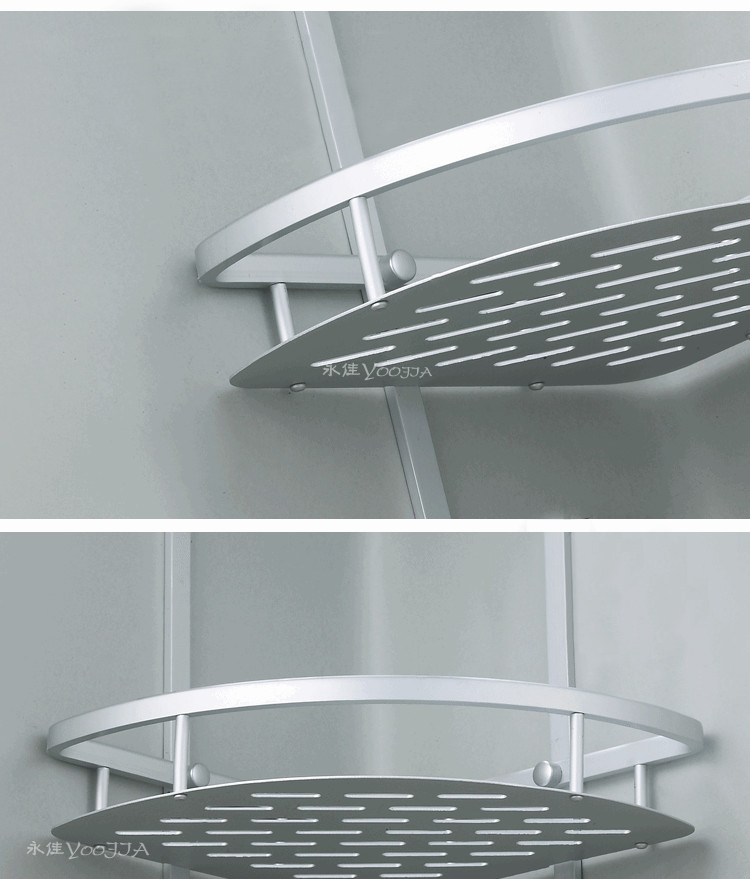 Double Layer Basket Bathroom Corner Shelf in Pakistan - view 3